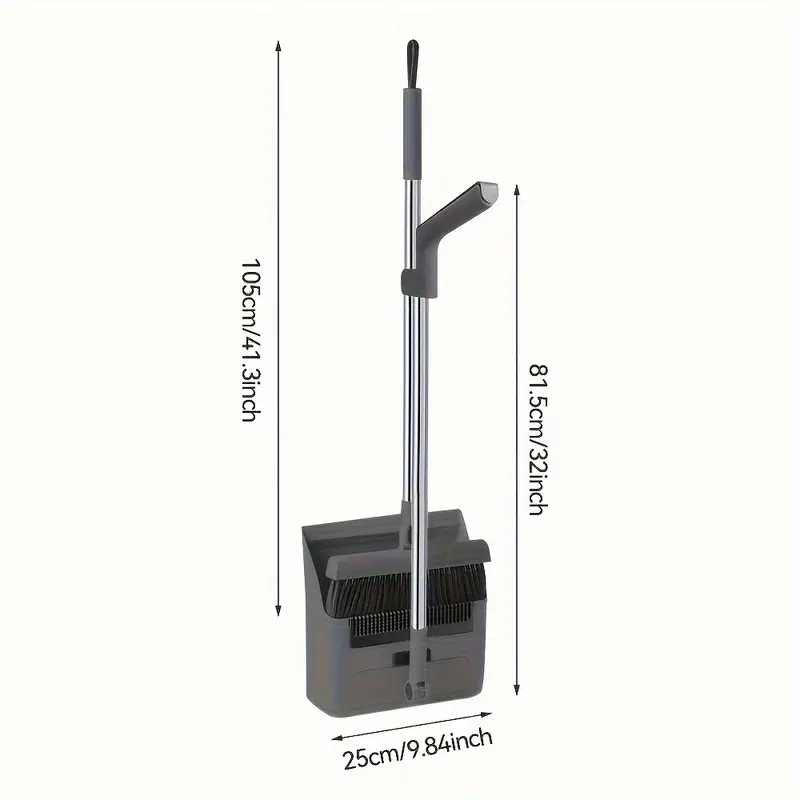 3 in 1 cleaning set foldable broom and dustpan combination multi functional multi surface cleaning tool durable plastic material suitable for home and Product details 4