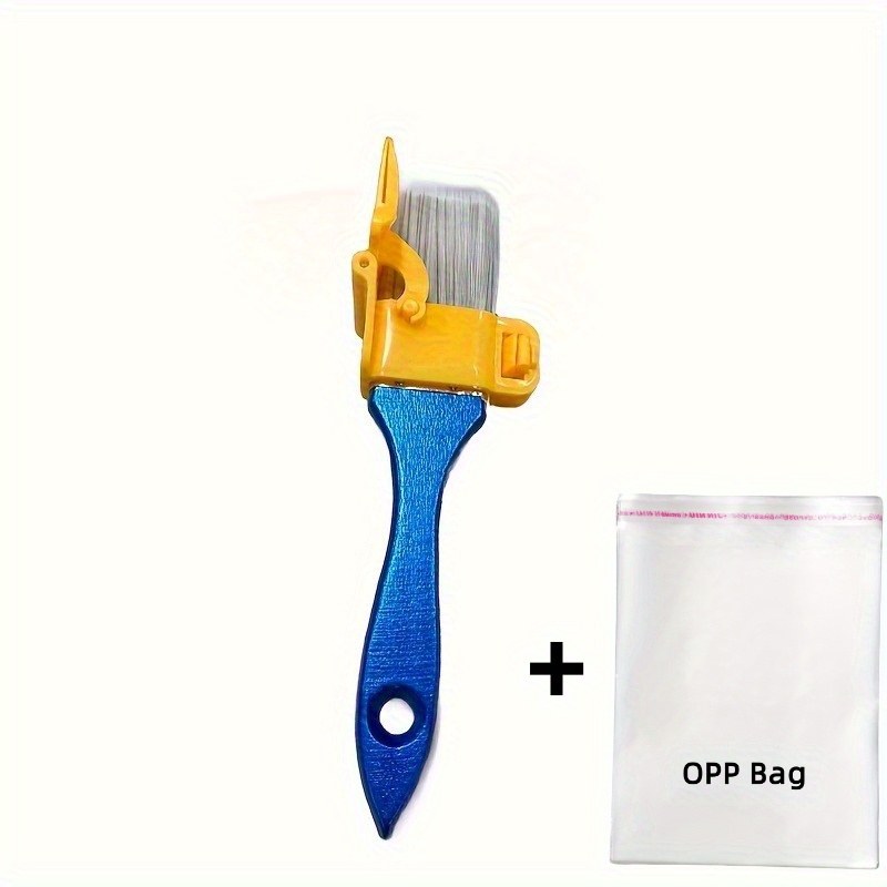 TEMU 1pc Blue Wool Paint Brush+1pc Opp Bag, Latex Paint Color Separator, No Power Required, For Living Room, Outdoor, Bathroom, Toilet, Kitchen