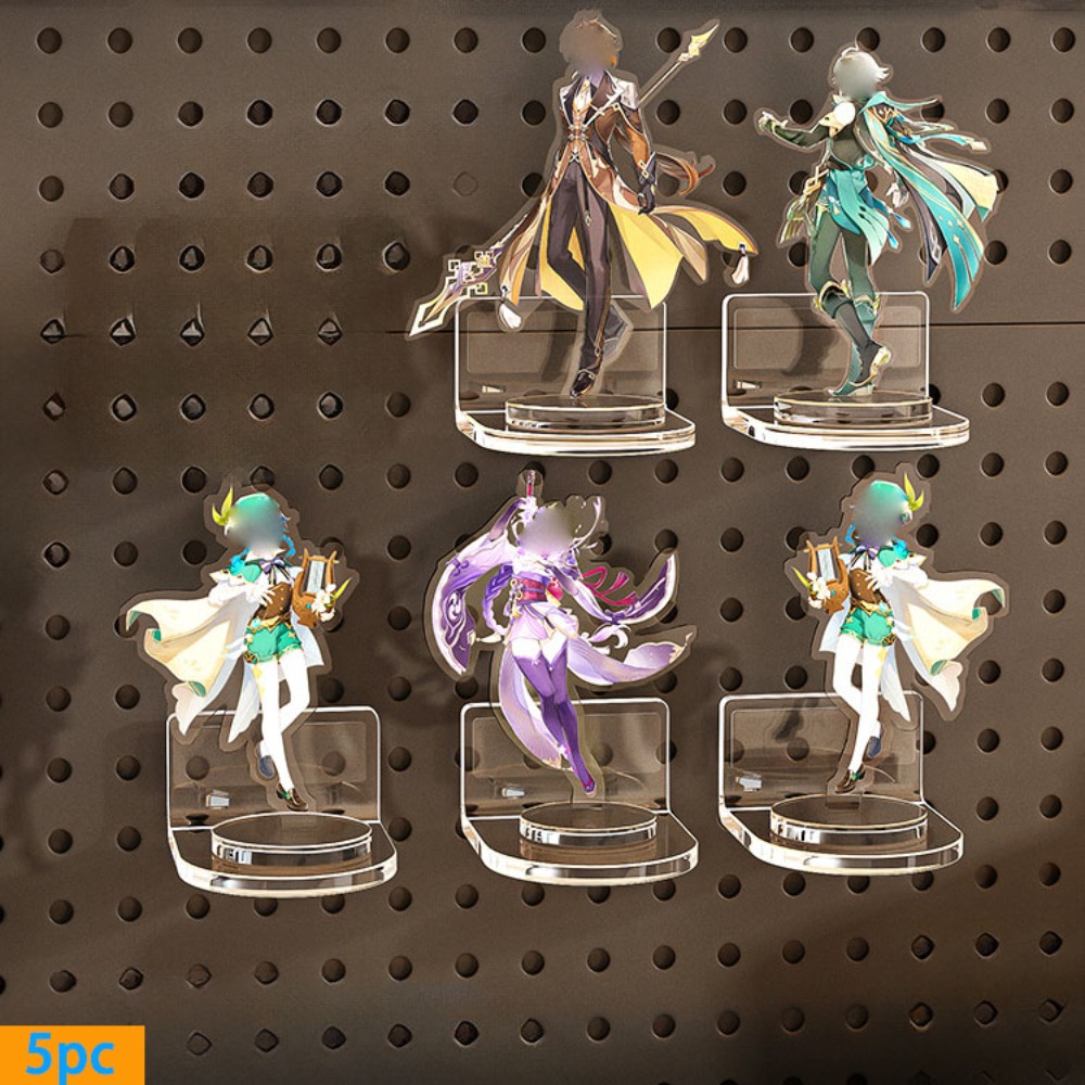 TEMU 5pcs Wall-mounted Figure Display Racks, No-drill Design, Doll Storage Boxes, Acrylic Shelves For Wall Decoration, Figure Display Cases, Suitable