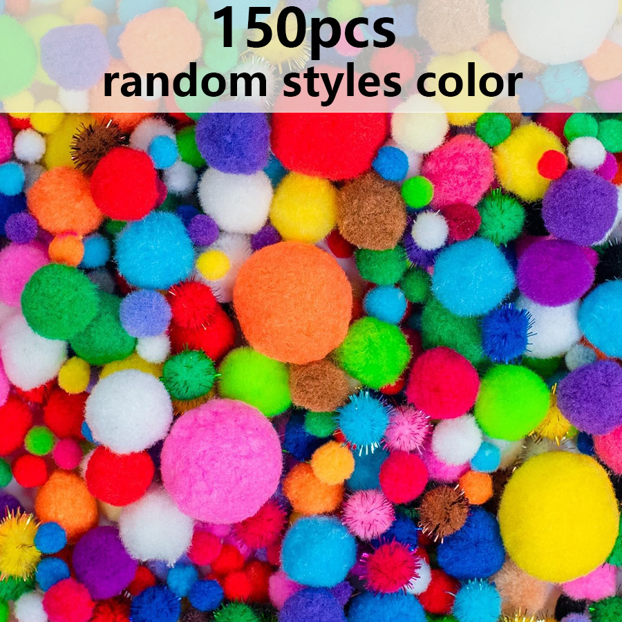 Image of 150/250/350pcs Craft Plush Balls (color/size Random Ship) Suitable For Handicrafts Soft Fluffy Plush Balls And Are Suitable For Art Handicraft Projects And Home Decoration Jxb