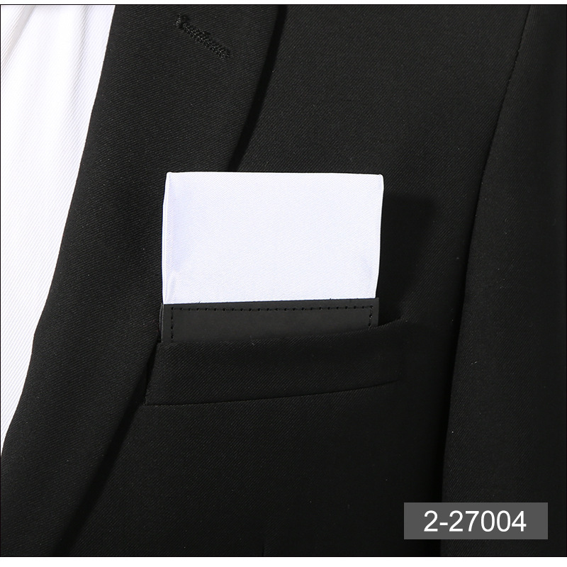 TEMU Men's Pre-folded Pocket Square Suitable For Suit & Tuxedo - High-density Twill Fabric Pocket Hanky With Delicate Print, Pre-folded For Instant