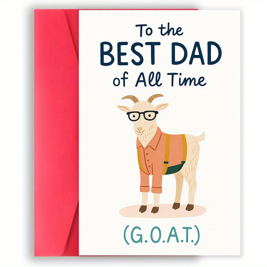 TEMU 1pc"funny Dad Card - Father's Day Or Any Occasion! A Charming, Humorous Gift For Dads Who Deserve The Best. Ideal For A Quirky, Touch To Show