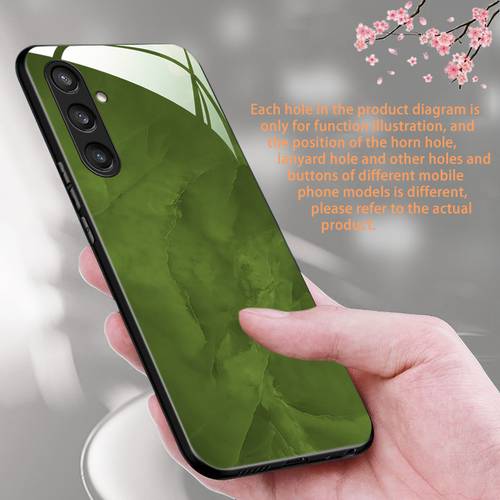 custodia per telefono: pz + vetro rigido per for samsung for galaxy s25, design che le texture verde, copertura