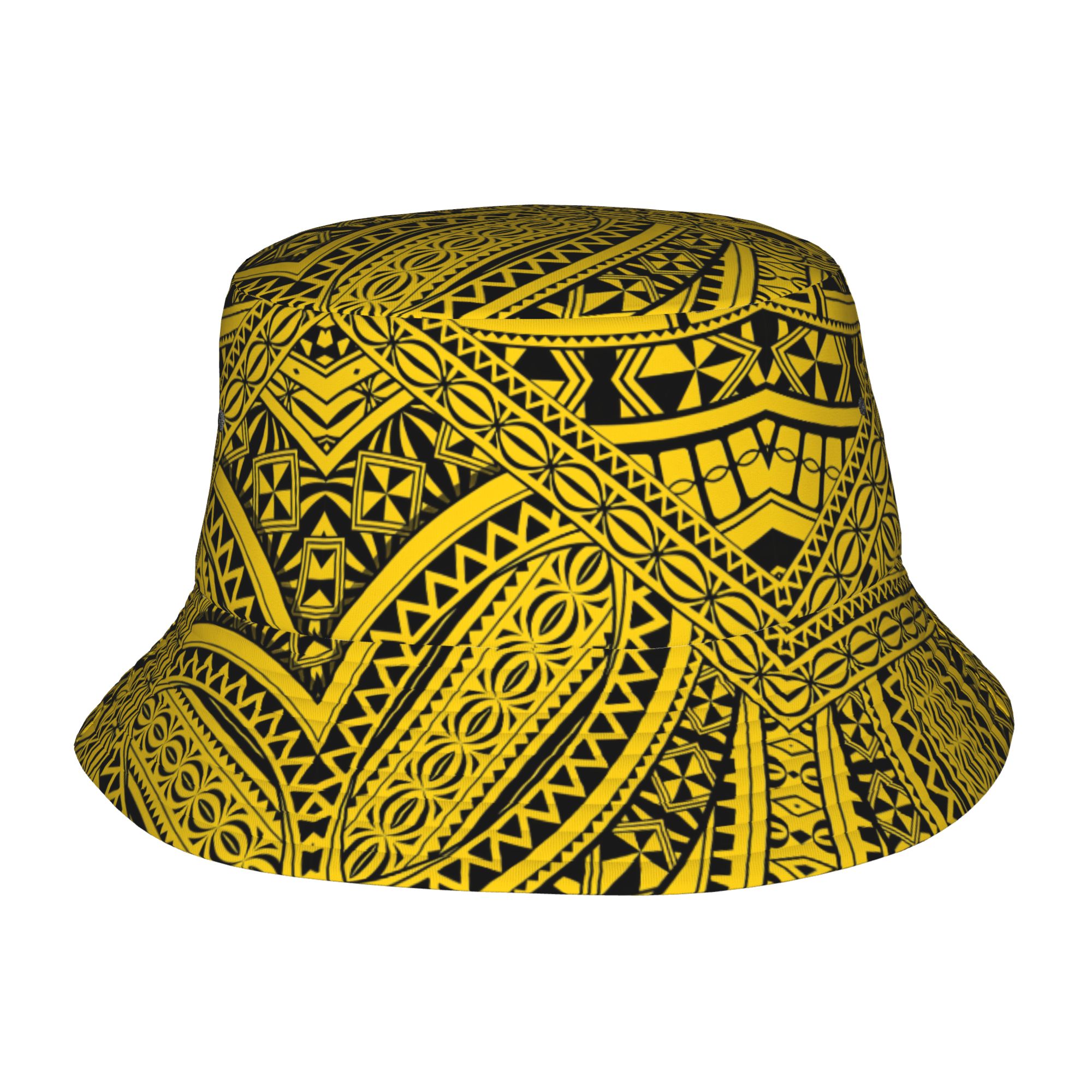 TEMU Unisex Bucket Hat Featuring Polynesian Tribal Tattoo Designs, Summer, Hiking, Beach , Retro Style, Parties, And Suitable For . Comes As A Single