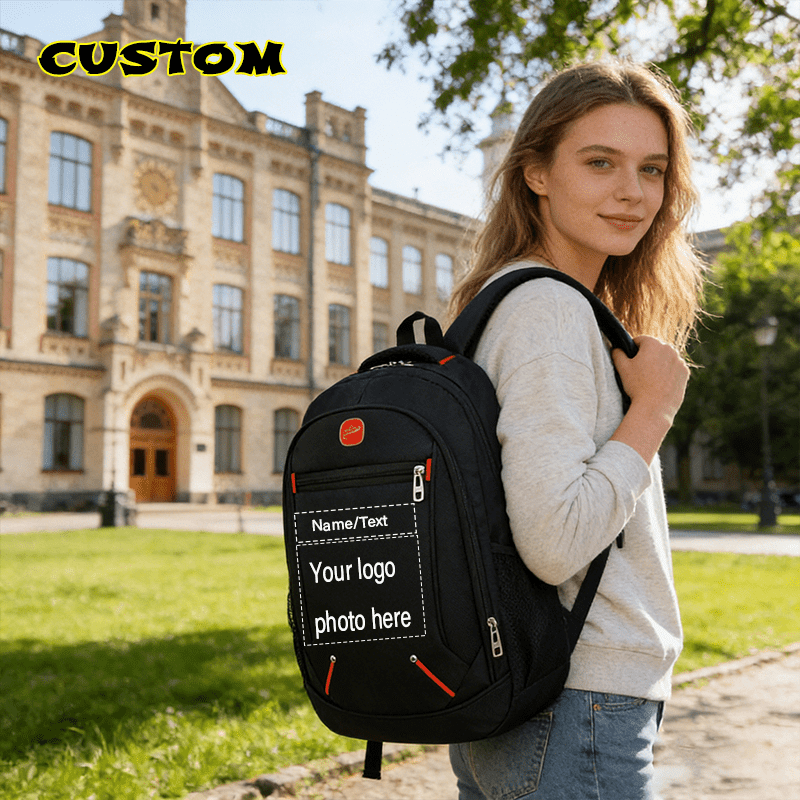 TEMU A Personalized Logo And Name Custom Women's Backpack, Featuring A Easy And Versatile Design With Large Capacity, Suitable For Students. This