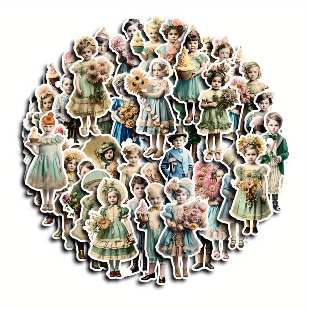47pcs Retro Paradise Computer Washi Scrapbooking Laptop Stickers Stationery Arts Crafts