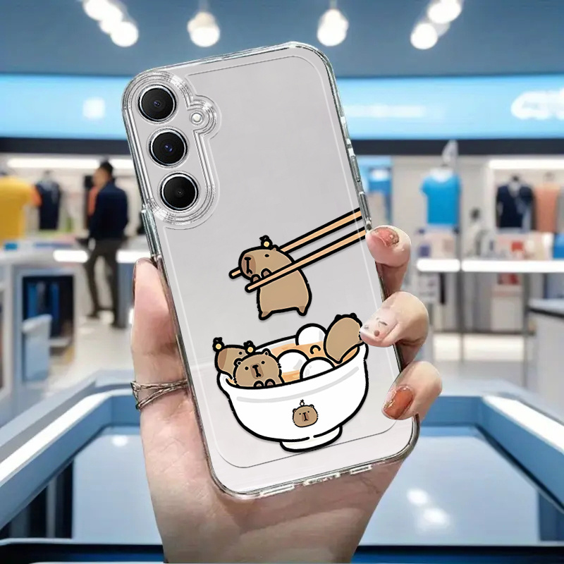 휴대폰 케이스 - 카피바라 탕연 패턴 휴대폰 케이스 (삼성 갤럭시 s25ultra s25 s24ultra s24fe s24plus s23plus s22fe s21 s20plus, 갤럭시 a21 a23 a32 a33 a42 a51 a54 a55 a70 a03 a04 a05s a06 a13 a10 a14 a15 a267 호환), 연인 선물