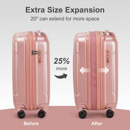 luggage set 2pcs suitcase pc abs carry on luggage with spinner wheels expandable carry on luggage with wheels hard shel