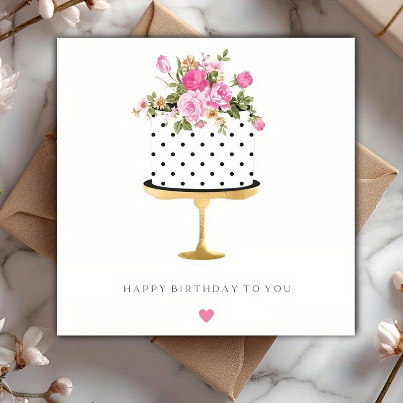 Funny Birthday Card Featuring A Cake, Ideal For Spring Celebrations, A Great Gift For , Sisters, Daughters, Wives, Girlfriends, , Aunts, And Nieces