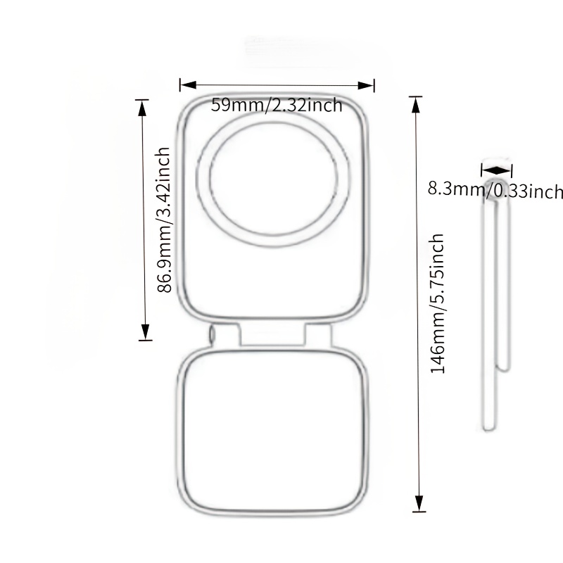 4/8pcs 2026 New Magnetic Phone Holder with Vacuum Support, Foldable Anti Shake Holder, Suitable for Hands-free Installation in Scenarios Such as Cars/gyms/mirrors/smooth Surfaces, Compatible with All Smartphones