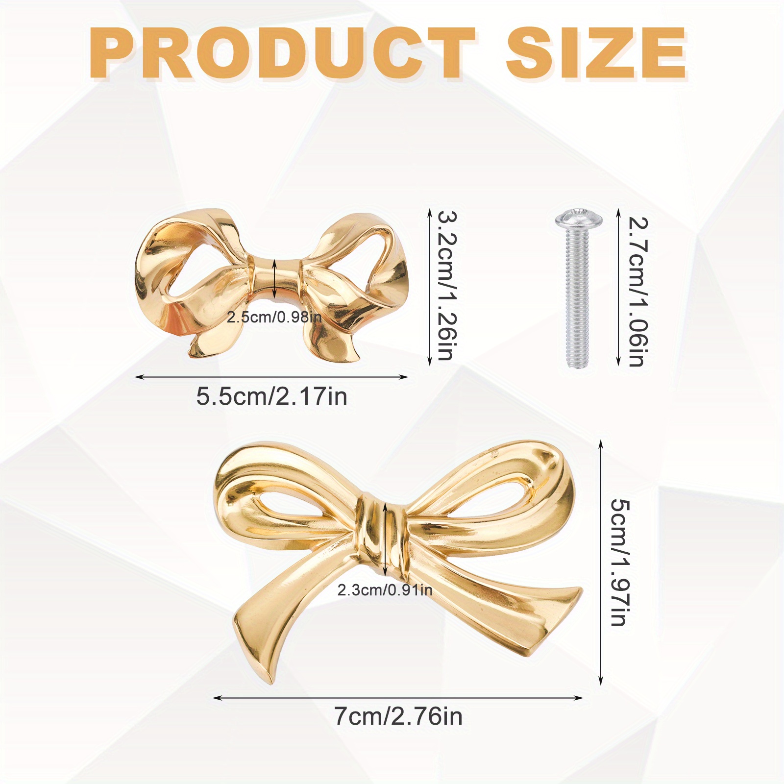 4pcs brass bow cabinet knobs vintage bow golden dresser - Temu Australia