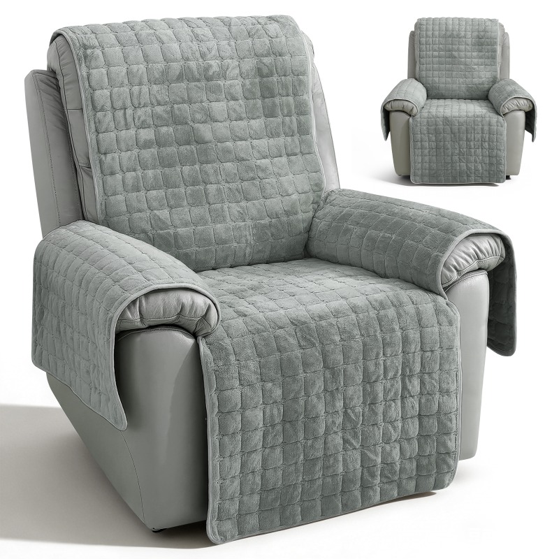 Sofa Armrest Covers, Armchair Protector With Armrest (grey, 1 Seat (53 X 190cm) | Armchair Protective Cover, Non-slip, Scratch-resistant, Perfect For Sofa And Tv Chair With Dog, Easy To Clean