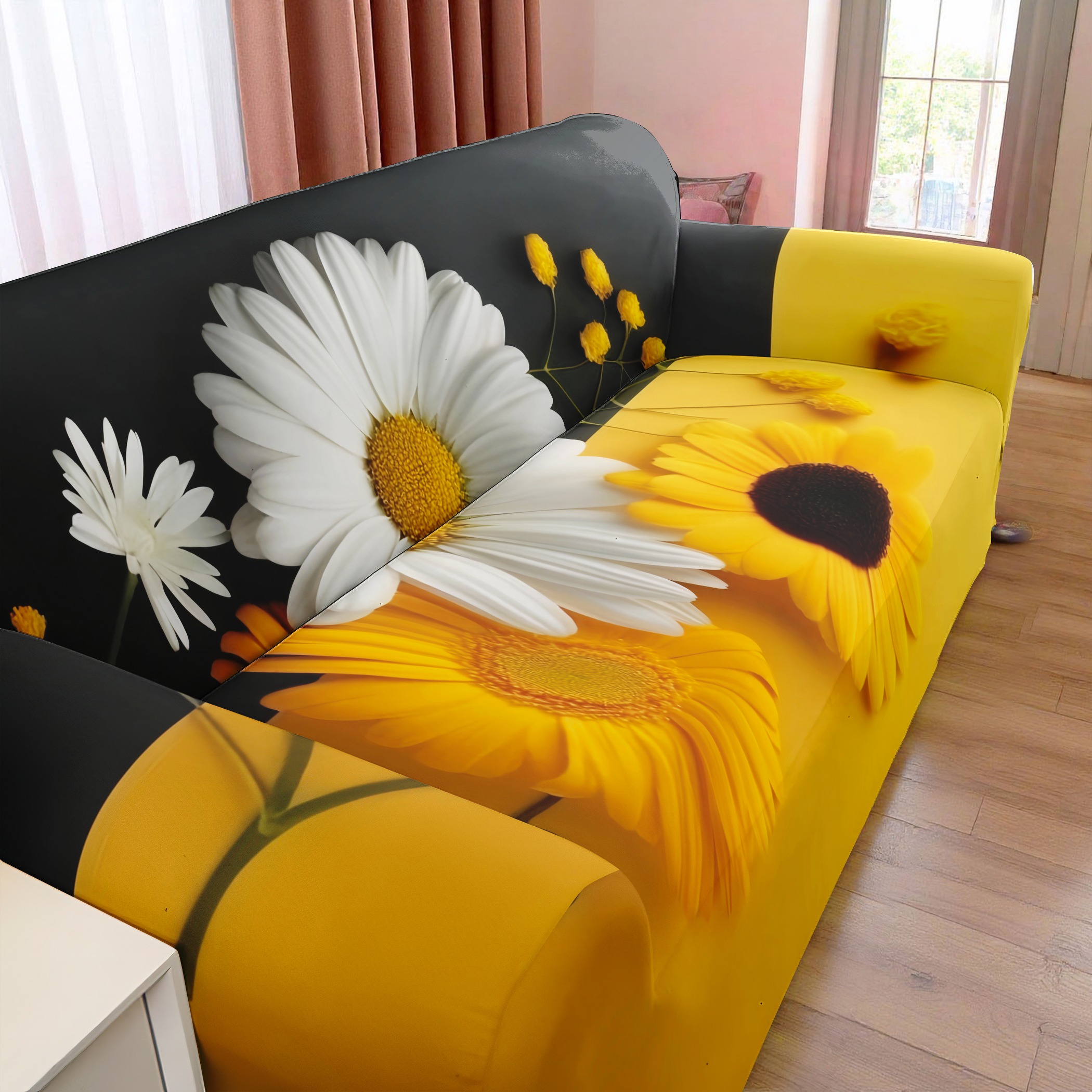 TEMU 1pc Modern & Sofa Cover Compatible For 1/2/3/4-seater Couches, Elastic Closure Full Coverage Slipcover, Pet-friendly Furniture, Machine Washable