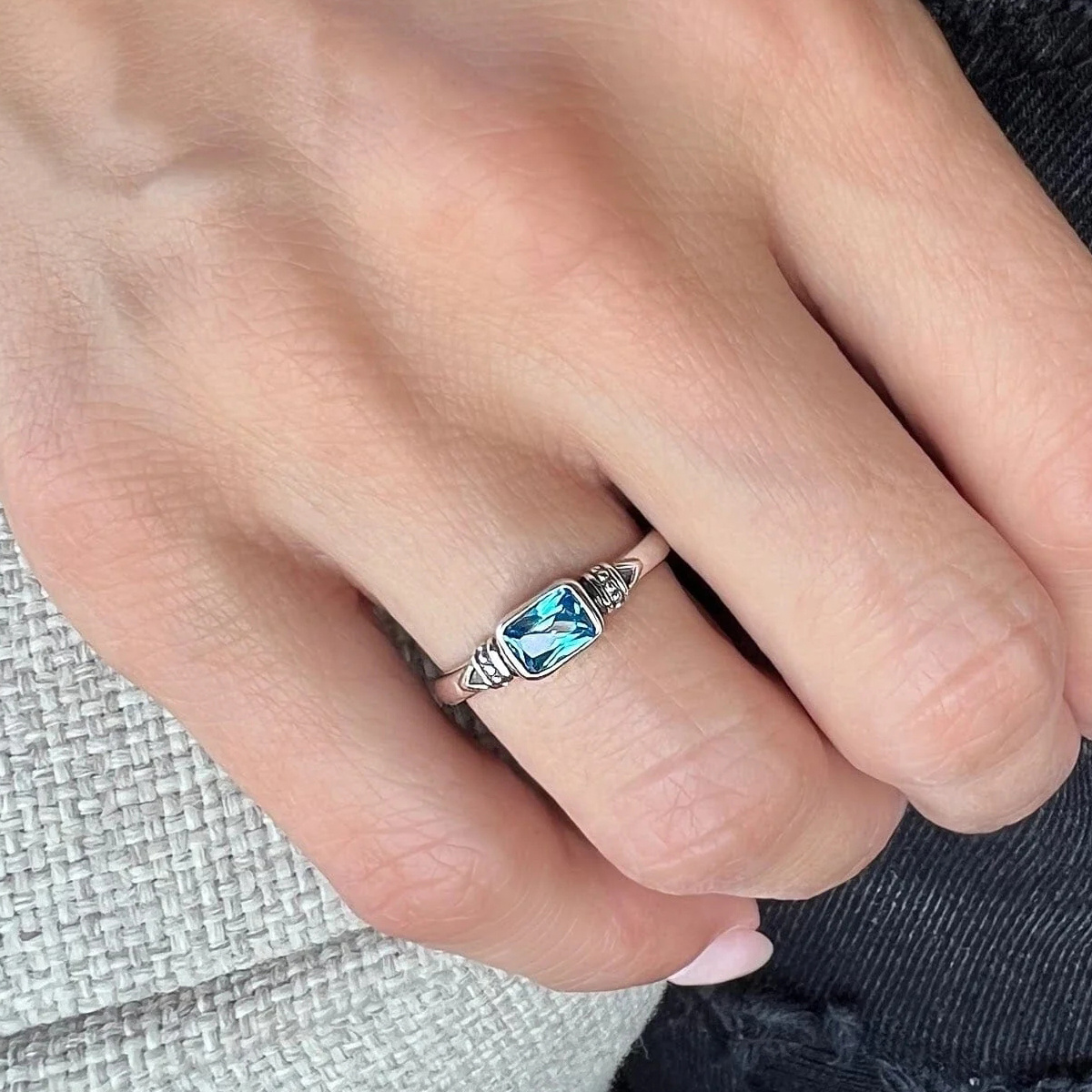 Bohemian Retro Light Synthetic Zircon Ring — Ideal for Daily Wear