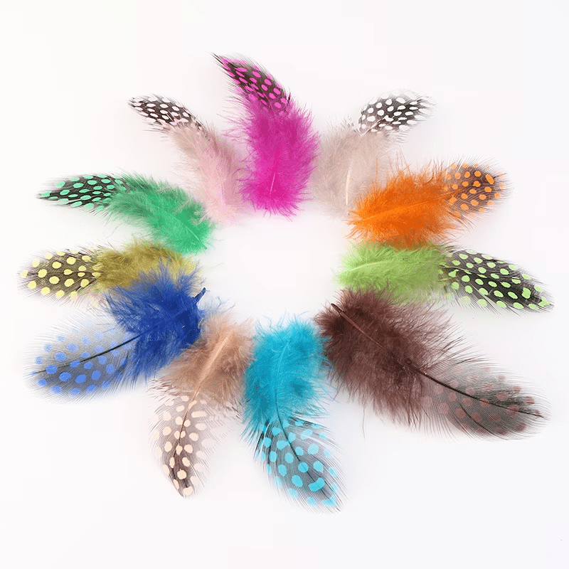 TEMU 49pcs Mixed Color Fake Feather Pearl Pieces For Diy Crafts, Earrings And Hair Accessories, Stage And Wedding Decorations, Cat Teaser Diy