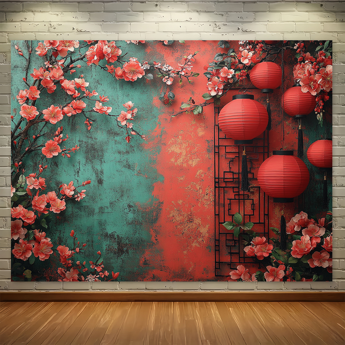 

Backdrop For 2025 - Decorations For New Year's Celebration Featuring Traditional Designs - Red Hanging Suitable For Entrances, Rooms, And Events