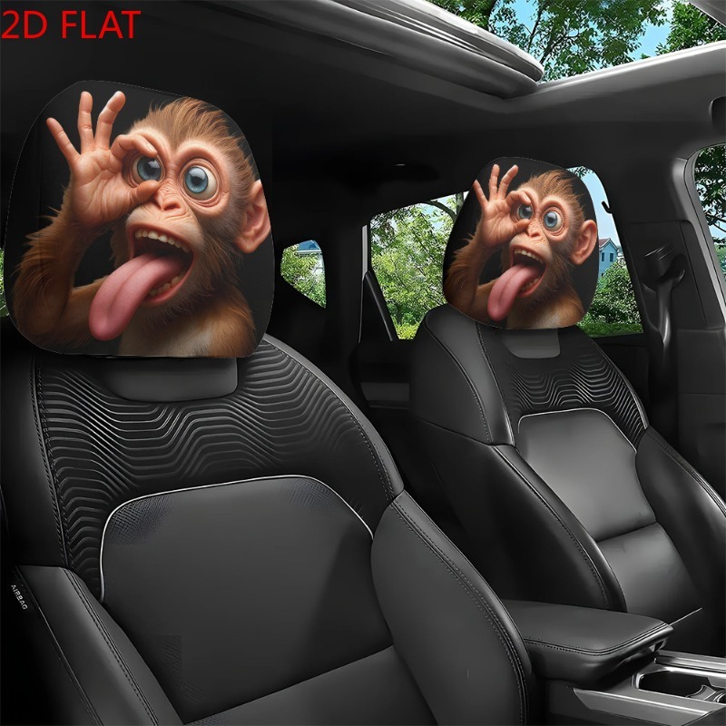 TEMU 2pcs 2d Flat Cute Pillow Covers, Fun Design, Perfect For Decorating Your Car Interior, No Filling Included, And Clean, Ideal For Daily Use, Long