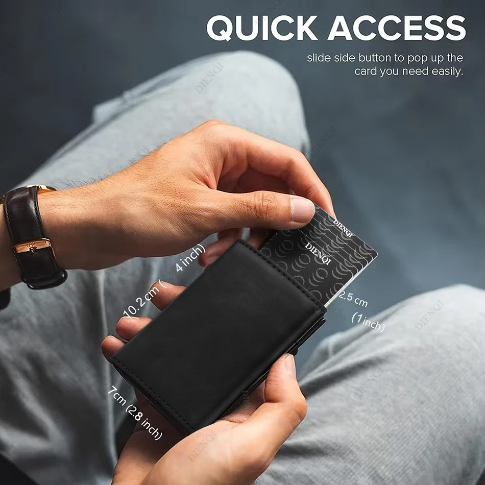 billetera hombre ajustada bloqueo rfid estilo Temu Spain