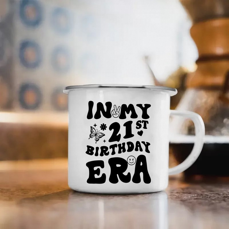 21st birthday celebration 12oz enamel coffee mug perfect - Temu Mauritius