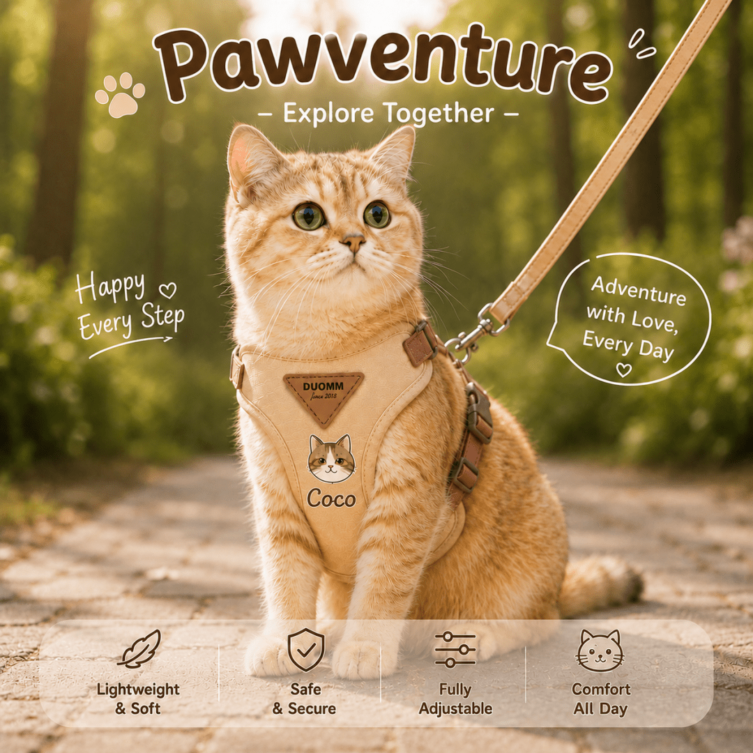 Custom Name Pet Leash for Cats and Dogs