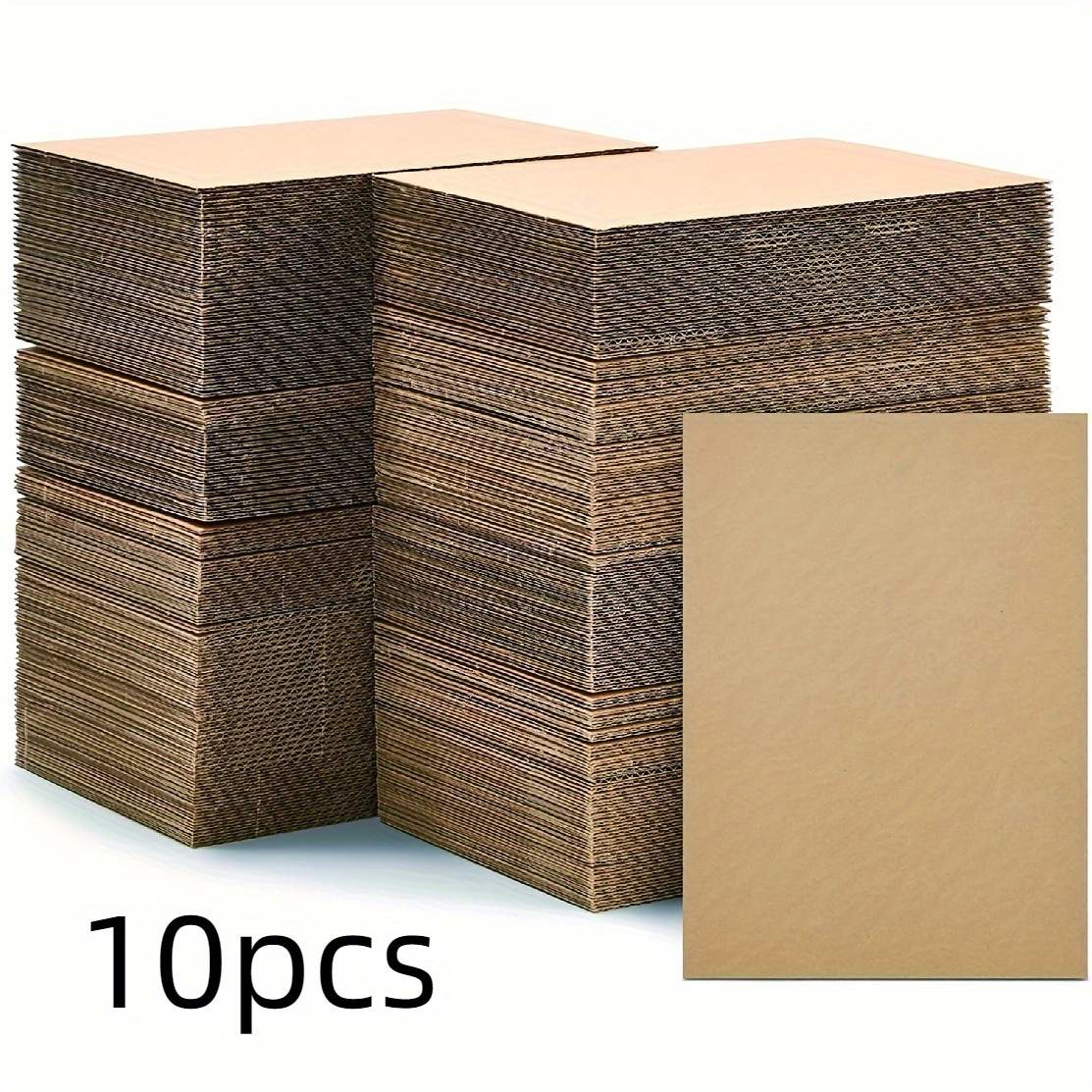 10 Sheets Of A5 Three-ply Corrugated Cardboard, 8.27x5.7 Inches - Perfectly Suitable For Crafts, Packaging, Shipping, And Diy Projects