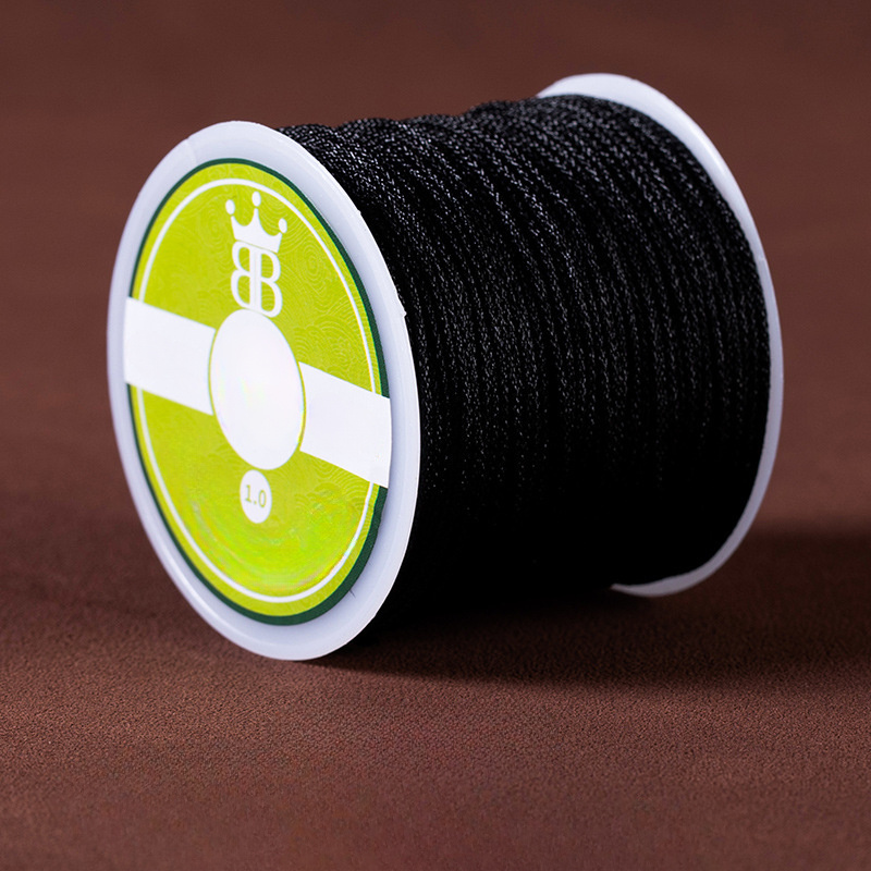 E-shop 1 Rolle/30m 1mm Geflochtener Faden geeignet für DIY Perlen-Geflecht Schmuckherstellung - Nicht-elastischer Draht für Halsketten, Armbänder,