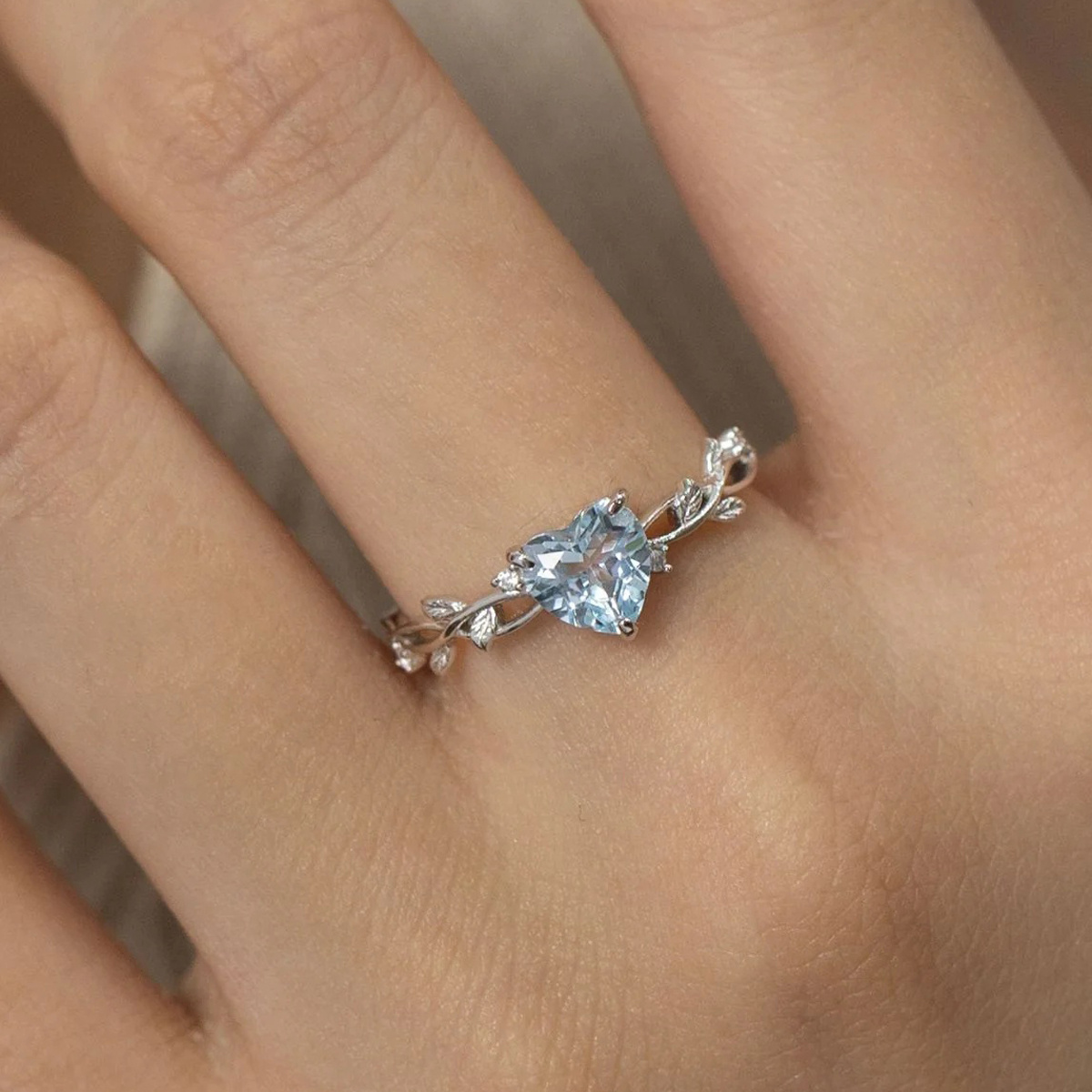 Cubic Zirconia Heart Ring, Perfect for Valentine's Day
