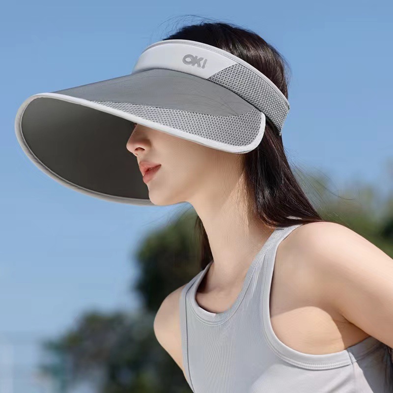 TEMU Korean-style New Women's Hats For Spring And Summer, Simple, Versatile, Breathable, Visor Sun Hats With Large Brims, Sun