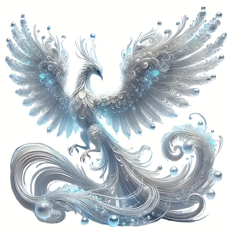 6 Inch White Phoenix Vinyl Sticker, Automobile Sticker, Suitable For Laptop, Bottle, Truck, Mobile Phone, Motorcycle, Window, Wall, Cup Sticker