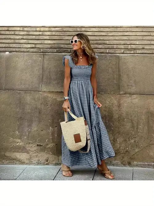 2025 summer new european and collar thin suspender dress with solid color texture design for womens wear and versatile skirt fashionable and stylish casual skirt vacation and date high skirt