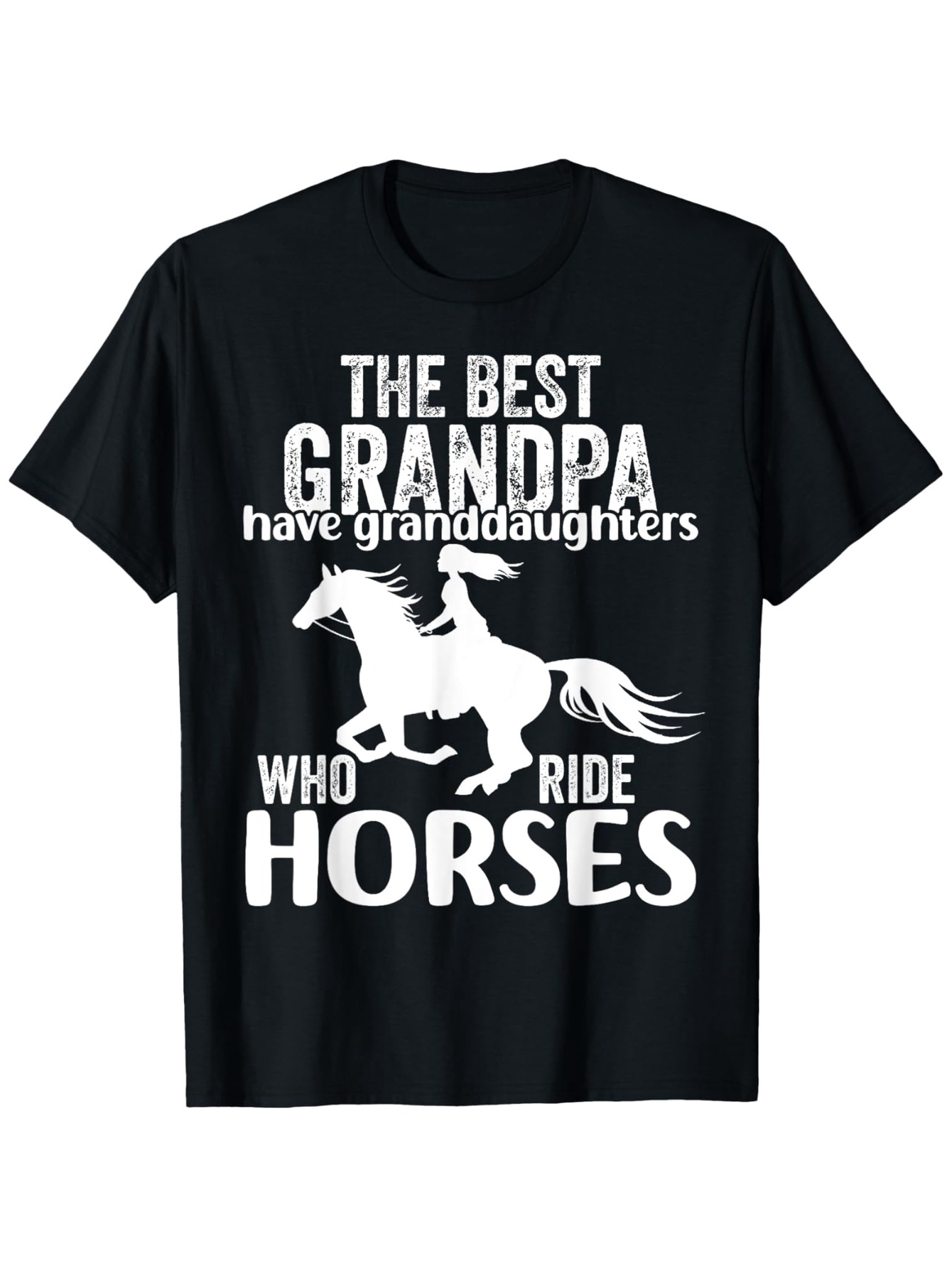 item picture mens funny best grandpa has a riding granddaughter horse riding graphic t shirt 100 180gsm soft round neck short sleeve casual tee for grandfathers   gifts   apparel
