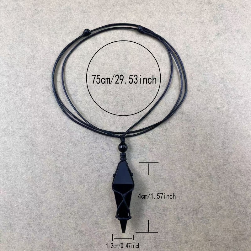 Starry Sky Blue Sand Obsidian Pendant Necklace for Couples