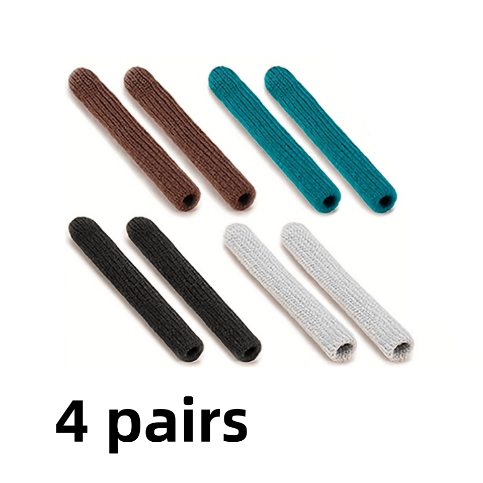TEMU 4 Pairs (8pcs) Upgraded Soft Eyeglass Ear Pads, Anti-slip Knitted Eyeglass Clips, Comfortable Eyeglass Sleeves, Eyeglass Ear Pads And Anti-slip