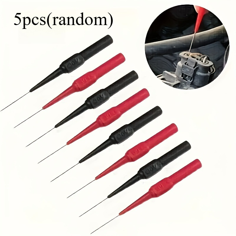 E-shop 5er-Set 30V Auto Diagnose- - Multimeter Testkabel Verlängerung mit feiner, flexibler Spitze, 90° präzisem Winkel, Mechanische Werkzeuge für die