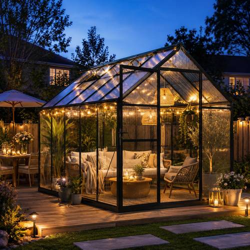 walk in outdoor garden house with lockable swing door roof vents uv panel glazing suitable for plants for backyard balcony ideal for gardening greenhouse use entryway garden houses
