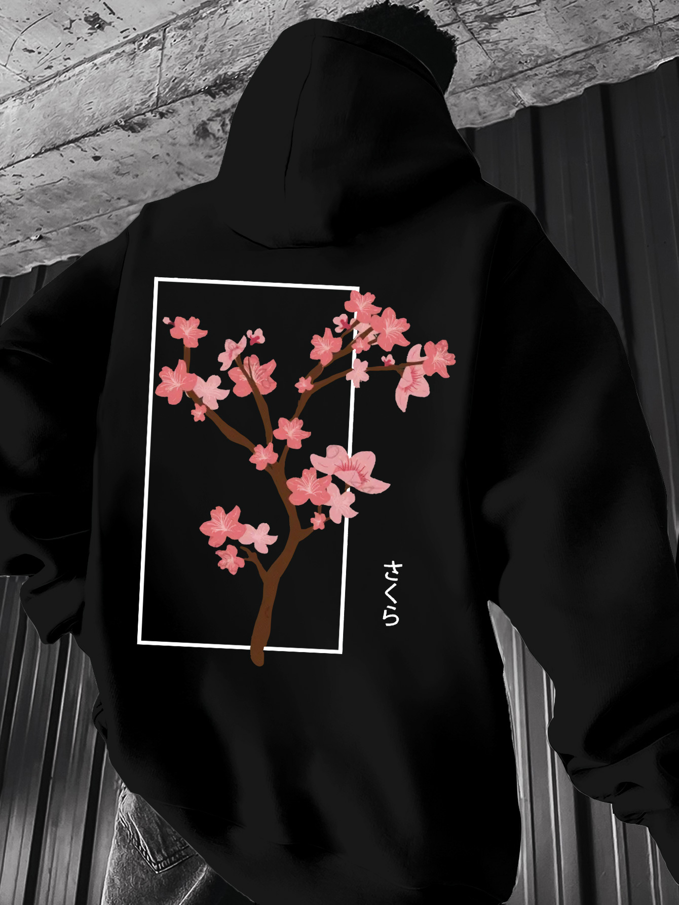 felpa cappuccio fiori ciliegio pullover Temu Italy