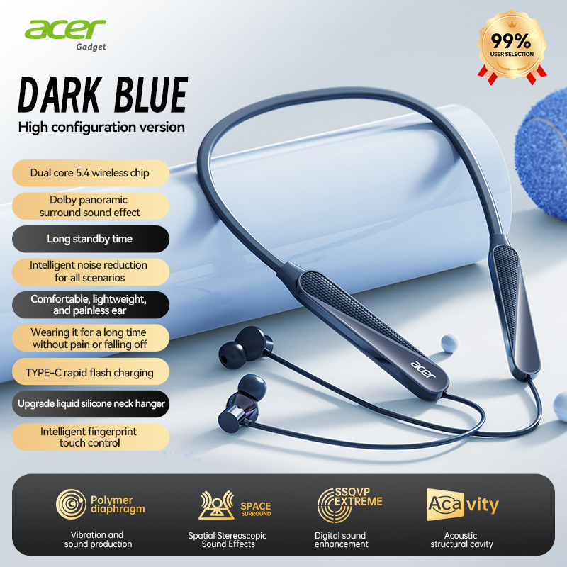 Image of Official Genuine Acer True Wireless Earbuds, Built-in Microphone, Surround , Trendy Stylish , Wireless 5.4 Chip, Super Long Standby, Multi-device Compatibility, With Type-c Charging Case