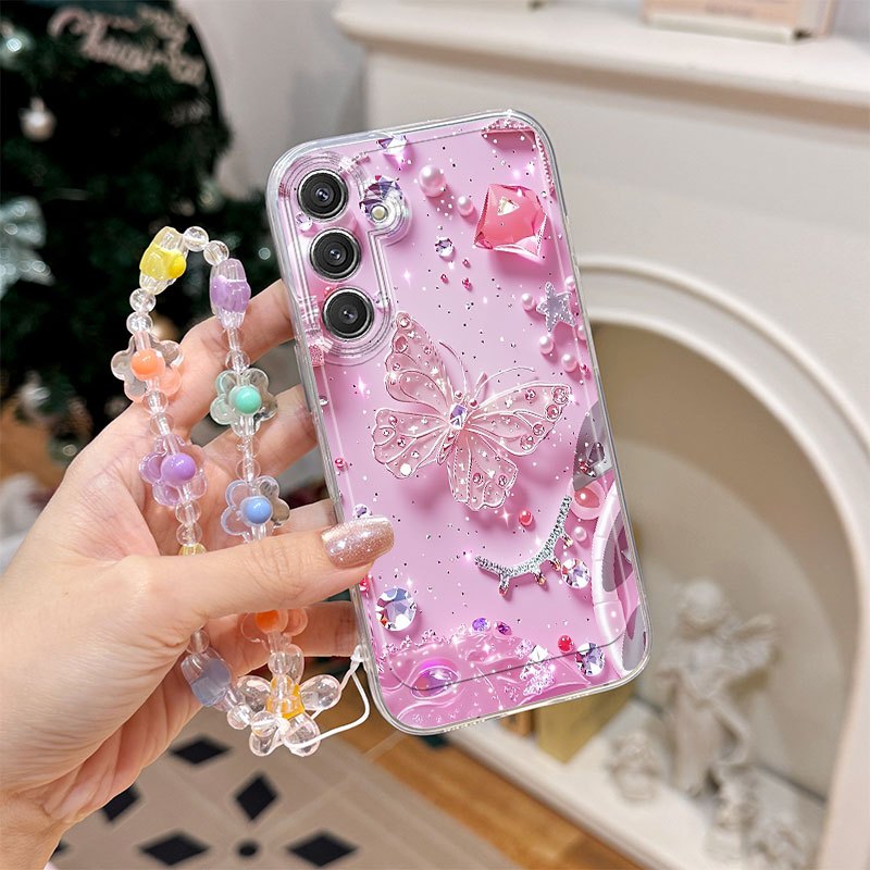 TEMU Phone Case: Shadow Pearlescent Flower Case, Suitable For Galaxy A02, A02s, A03, A03s, A04, A04s, A04e, A05, A05s, A06, A10, A10s, A11, A12, A13,
