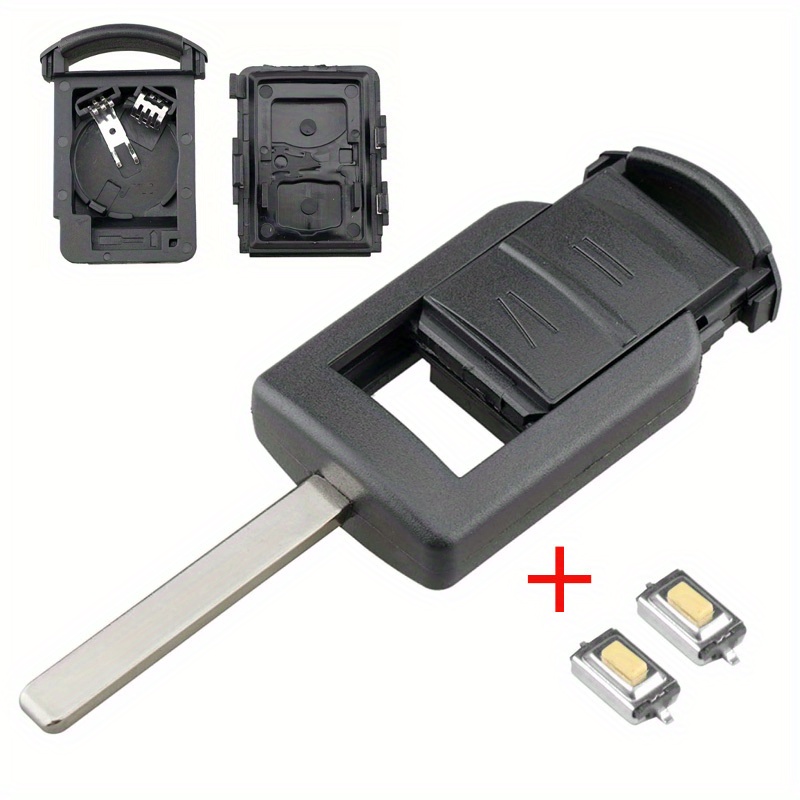2-button Car Key Case Replacement Shell - Durable Plastic Shell For , And Other Models With 2 Key Switches