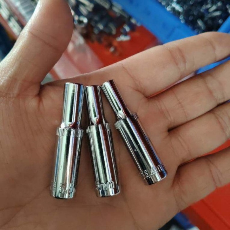 TEMU Set di boccole a tubo metriche profonde, boccole lunghe, adatte per riparazione auto, manutenzione biciclette e installazione elettrodomestici.