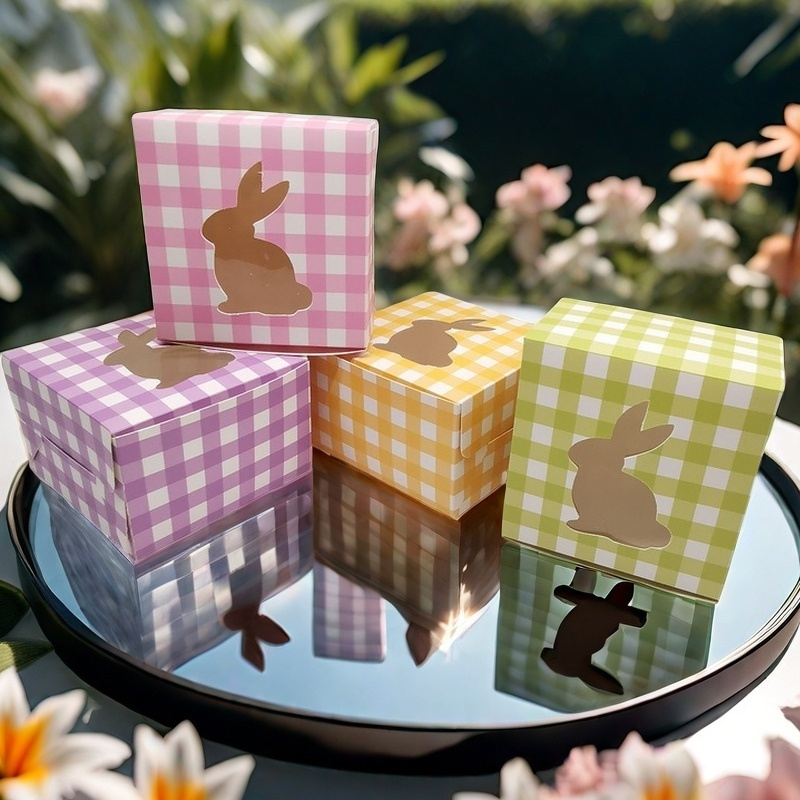 

12/24pcs Rabbit-shaped Design Gift Packaging Box, Easter Gift Box, Candy, Dessert, Chocolate Packaging Box, Rabbit Gift Box, Holiday Party Decoration