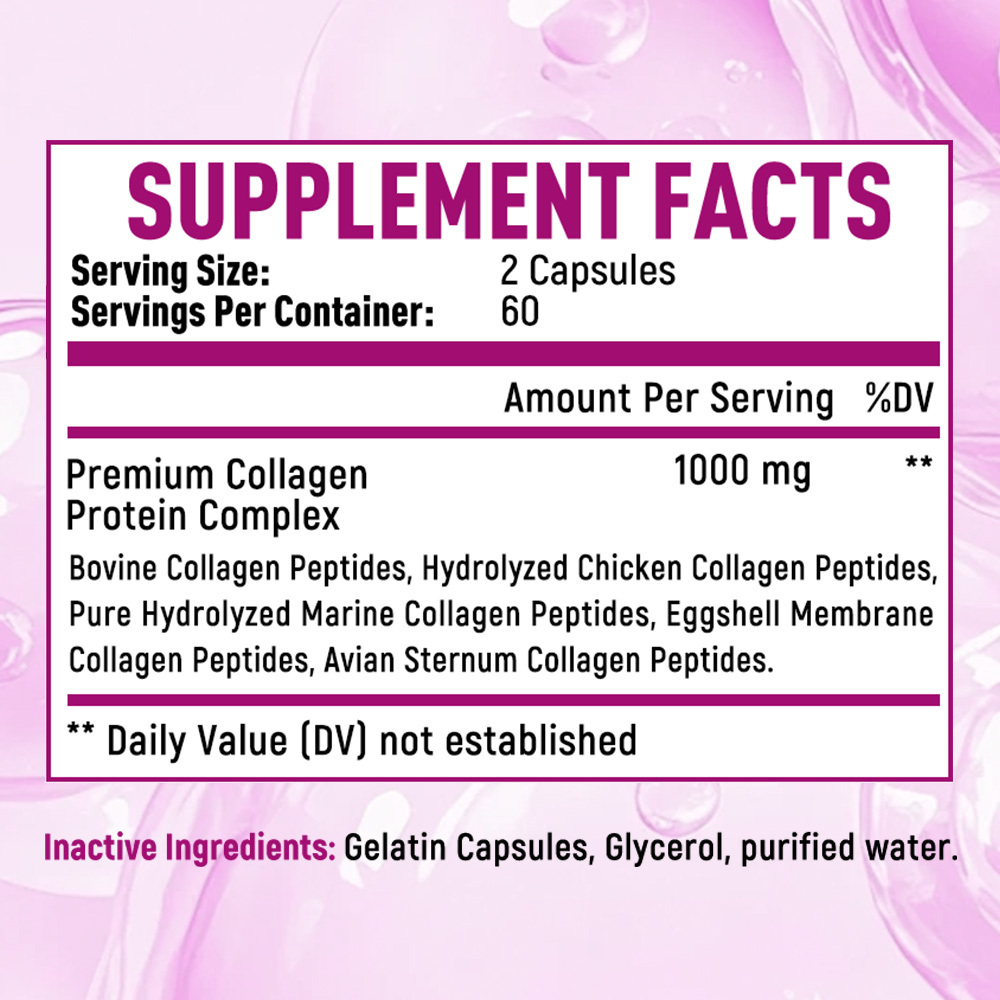 Premium Collagen Complex Softgels, Easy to Take