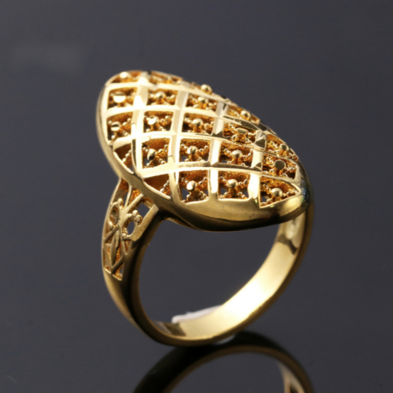 Women's Vintage Marquise Shape Lattice Ring