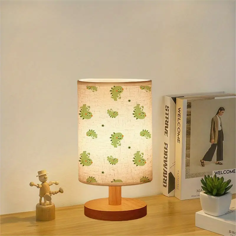 1pc cute dinosaur pattern table lamp usb powered warm ambient light for home decor push button control lighting no battery required suitable for room types dinosaur room decor Product details 1