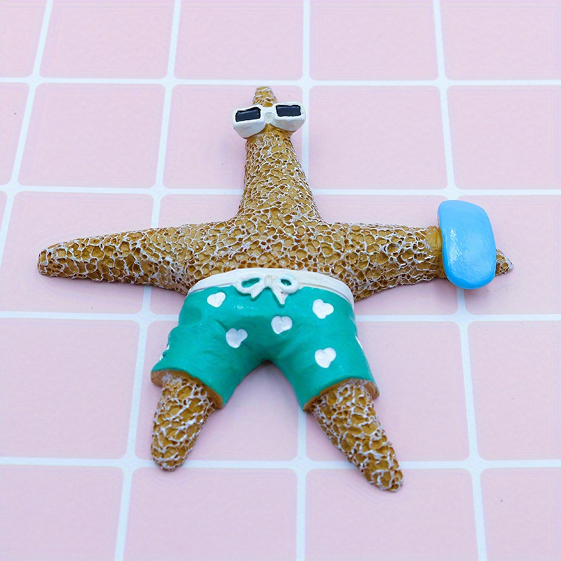 Image of 1 Resin Starfish Ornament, 3.74 Inches - Perfect For Weddings, Versatile Holiday And Home Decor, Easy To Hang, No Power Required