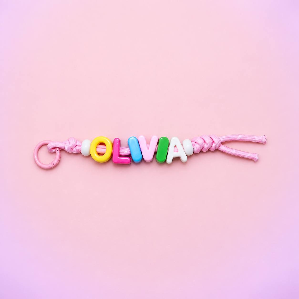 TEMU [custom]personalized Colorful Letter Keychain, Custom Name Text Colorful Beaded Key Ring, Personalized Name And Number Gifts For Christmas And