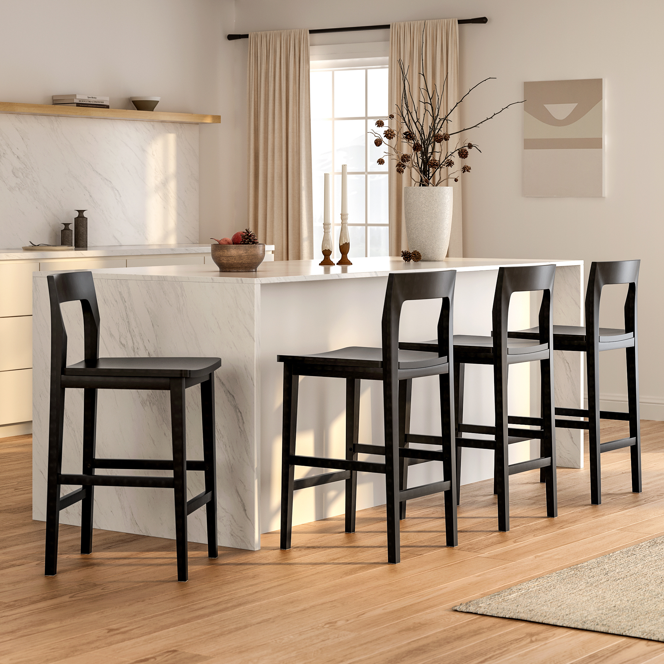 Counter Height Stools Set of 2, Farmhouse 25