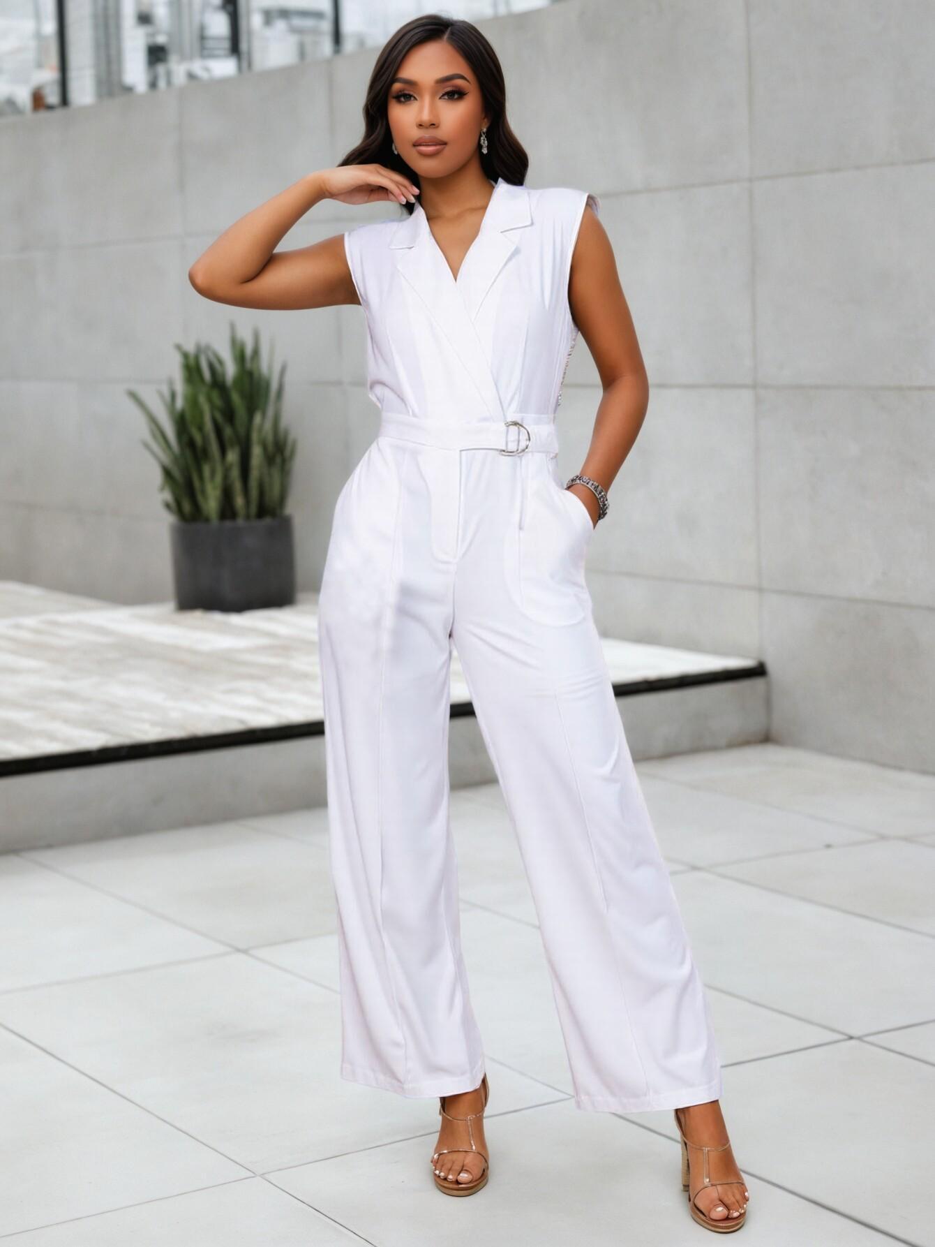 Loose White Sheer Jumpsuit White Jumpsuit Women Sold On Temu