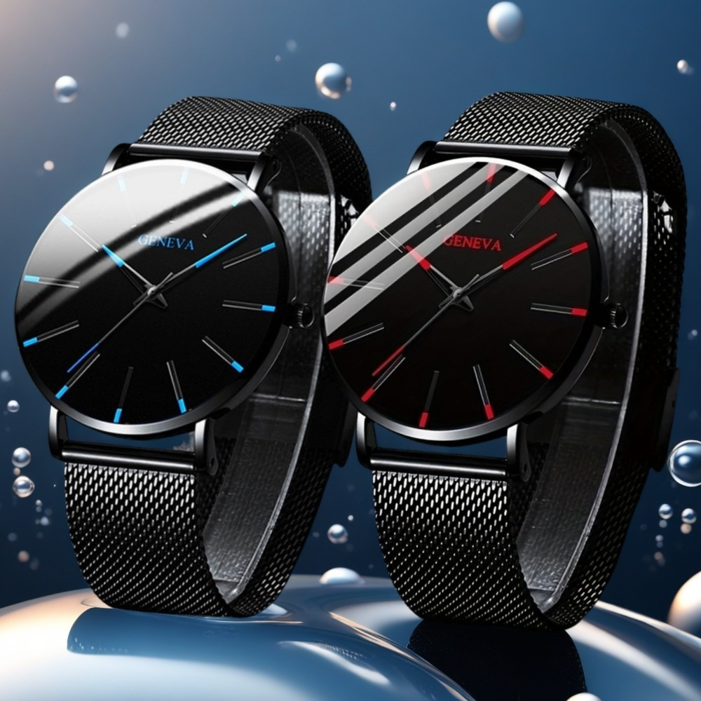 TEMU 2pcs Digital Daily Wear Quartz Watches, Match Different Daily Outfits, Unique New Year Christmas Birthday Gift