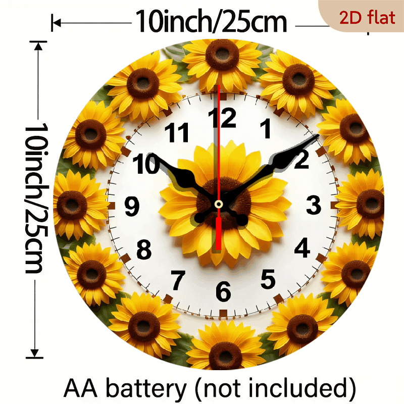 Sunflower wall clock image